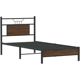 vidaXL Metallbett 200 x 200 cm Braun