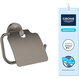Grohe Start, WC Papierhalter mit Deckel, Accessoires, 41179AL0, hard graphite gebürstet