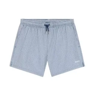 BOSS für Herren. 50540042 Badehose Sirsaka Stoff gesticktes Logo blau (L), Strandbekleidung, Polyester