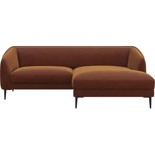 FLEXLUX Ecksofa Belle Designsofa, bequem durch Kaltschaum im Sitz, Skandinavisches Design, In hochwertiger Verarbeitung, B/T 218/149 cm braun