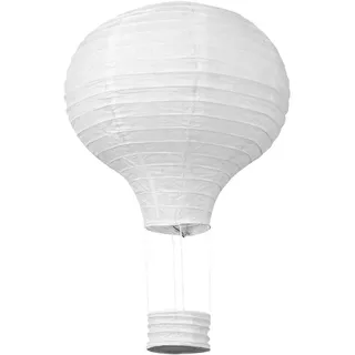 30cm Papierlaterne Runde, Weiß Papierlampion Heißluftballon Papierlaterne Deko Ballon Lampenschirm für Hochzeit Feier Geburtstag Party