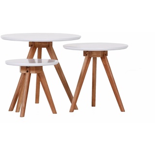 Couchtisch GUTMANN FACTORY "Retro" Tische Gr. B/H/T: 32 cm x 40 cm x 32 cm, weiß Eckige Couchtische Holz-Couchtische eckig Tisch