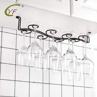 FLTRADE Weinglashalter Gläserhalter Weinglas Rack - Eisen Stielgläser Halter Unter Schrank,Retro Style 46cm Weinglashalterung mit Schrauben für Bar Küche Zuhause bis zu 8 Gläser,Oil Rubbed Bronze