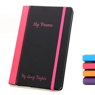 Personalisiertes Stilvolles Notizbuch A5 (Rosa) ~ Notizblock mit Wunschtext | Tagebuch Journal Notebook Individuell gestaltet ~ Originelle Geschenkidee zum Geburtstag, Jahrestag, Weihnachten