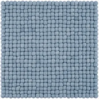 myfelt Stuhlkissen Filzkugel Sitzauflage eckig - 36 x 36 cm, beidseitig verwendbar, 100% Schurwolle blau