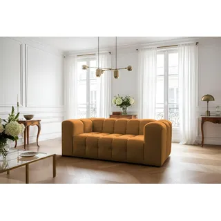 Fun Möbel Couch Stoff 2-Sitzer Orange