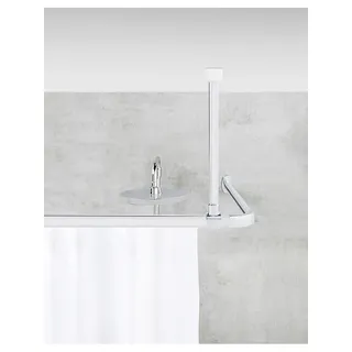 Wenko Duschvorhang-Deckenstütze "Era" in Silber - (L)57 cm
