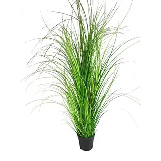 Dekogras im Topf - Künstlich & Naturgetreu - Groß: 150cm - Gras / Grasbüschel / Grasbusch / Grasbündel / Ziegras / Ufergras / Kunstgras getopft - Zeitlose Dekoration - Dekobündel für Bodenvase