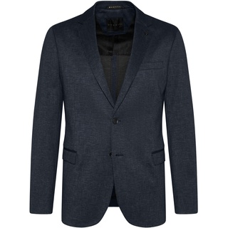 Sakko BUGATTI Gr. 58, blau (marine) Herren Sakkos Casual mit feiner Struktur