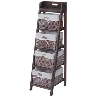 Mendler Leiterregal Goiana Standregal 101 x 30 x 0 cm Braun