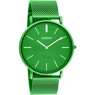 Oozoo Vintage Herren Uhr - Armbanduhr Herren mit 20mm Mesh Armband - Analoge Herren Armbanduhr in rund - auch als Damen Uhr passend