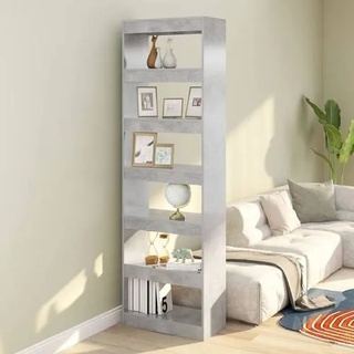 vidaXL Bücherregal/Raumteiler Betongrau 60x30x198 cm