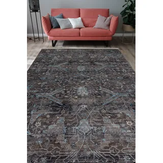 Schöner Wohnen Kollektion Teppich Wohnzimmer Schlafzimmer Esszimmer - Mystik - Kurzflor Teppich pflegeleicht - Design Teppiche modern - grau 200 x 285 cm
