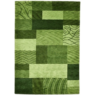 Teppich DOMAS - grün - Schurwolle - 90x160 cm