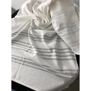 KH-Haushaltshandel Hamamtuch 70 x 180 cm weiß grau