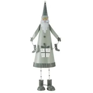 HOME STORY Deko Figur Weihnachtsmann   , grün , Metall , Maße (cm): B: 19 H: 49,5 T: 12.5