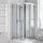 Viertelkreis-Duschkabine Schiebetür 90 x 200 cm Silber Echtglas I2R53090201AK