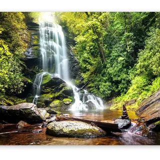 murando Fototapete selbstklebend Wasserfall Landschaft Natur Tapete Wandtapete Klebefolie Dekorfolie Tapetenfolie Wand Dekoration Wandaufkleber Wohnzimmer