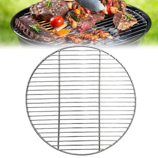 RZXBB Grillrost Rund 22cm/24cm/26cm/30cm/35cm/40cm, Edelstahl BBQ Grillgitter Backblech, Kohlerost Grill Gitter für Holzkohlegrill, Runde Grillrost für Camping, Picknick, Garten (24cm)