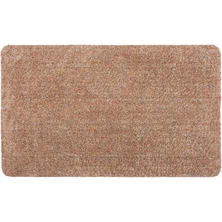 ASTRA waschbarer Fußabstreifer Baumwolle – saugstarke Fußmatte Entra – rutschfeste Matte – (90 x 150 cm – beige)