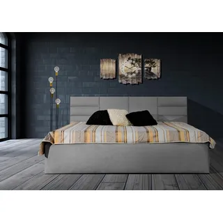 Halmon Schlafkomfort Betten Madera 100 x 200 cm Grau