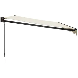 vidaXL Markise Einziehbar Creme 5x3 m Stoff und Aluminium