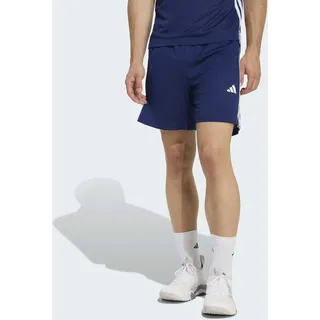 adidas Workout Essentials Base 3-Stripes Pique 7" Kurze Hose Dunkelblau/Weiß S