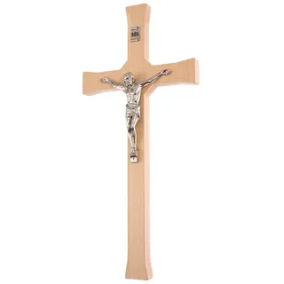 Luda Studio Wanddekoobjekt, Hängendes klassisches Kreuz 18 cm beige