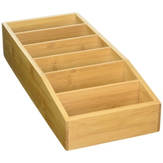 Kesper | Aufbewahrungsbox, Material: FSC®-zertifizierter Bambus, Maße: 15 x 35 x 7 cm, Farbe: Braun | 70822