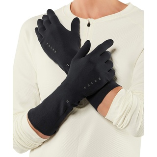 FALKE Unisex Handschuhe Light, nahtlose Handschuhe für Damen und Herren aus Funktionsfaser, zum Unterziehen geeignet, im Winter, zum Sport, Laufen, 1 Paar, Schwarz, Größe: L, L-XL