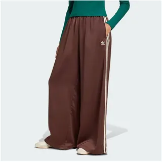 adidas Adicolor Track Pants Satin Wide Leg Hosen Braun 34