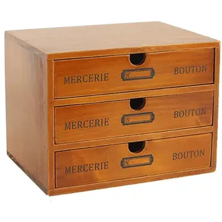 IOIUSKKU Schubladen Organizer aus Holz – organisierte Aufbewahrung für den Schreibtisch, Mehrzweck Mehrschicht Aufbewahrungsbox aus Holz, 3 Schichten