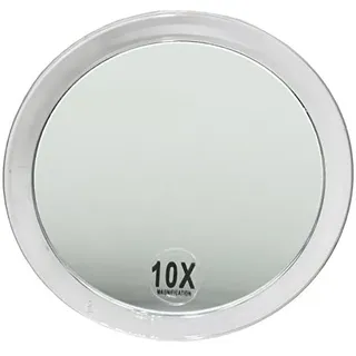 Runder Kosmetex Kosmetik-Spiegel Ø15cm mit verschiedenen Vergrößerung und Saugnäpfen, 10-fach