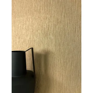 Newroom Tapete Gold Vlies Unifarbe - Glamour Glitzer Struktur für Wohnzimmer Schlafzimmer