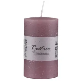 Kopschitz Kerzen Rustikale durchgefärbte Kerze Altrosa, 100 x 70 mm, Stumpenkerze, rußarm, tropffrei, RAL Kerzengüte Qualität