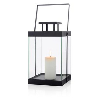 Blomus Laterne Finca M 63687, für Kerzen, für innen, Metall / Glas, schwarz, Höhe 36,5cm