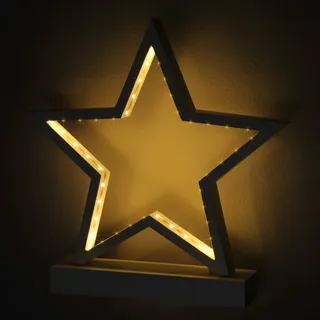 CASARIA LED Weihnachtsstern 45 led Warmweiß Holz