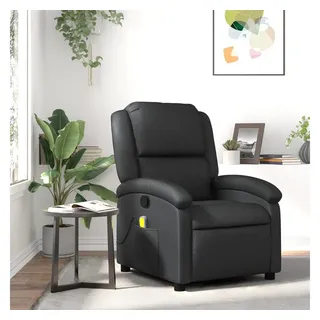 vidaXL Massagesessel Relaxsessel Leder 55,2 x 99,5 x 74,5 cm Schwarz mit Fernbedienung