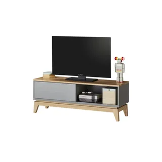 Paidi Sten Lowboard 123,5x46,5x39,6 cm Grau/Eiche Holz