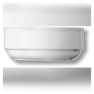 2x Schüssel, Durchmesser: 18 cm, Höhe: 7 cm, Form Thomas TREND, Porzellan, uni weiss