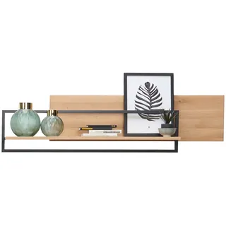 Cantus Wandboard Bastia, Eiche, Holz, Metall, Wildeiche, massiv, 148x38x27 cm, Küchen, Küchenmöbel, Küchenregale