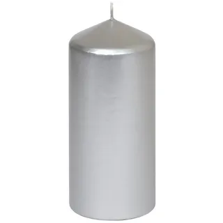 Stumpenkerzen Edelglanz Stumpenkerze 130 x 57 mm silber
