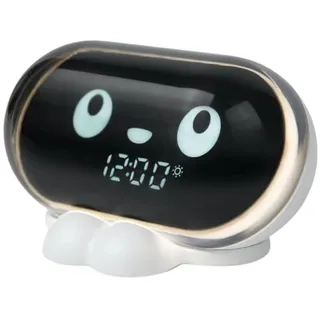 MUSE Kinder-Wecker mit LED-Display, USB-C, Schlaf-/Wachmodus & Nachtlicht | Kinderlieder & Naturgeräusche, weißes Licht und Batterie-Backup mit 2x 1,5 V – Wecker 14,6 x 9 x 8,2 cm fürs Kinderzimmer