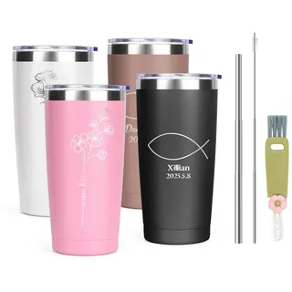 Personalisierte Thermobecher,Thermobecher mit Deckel,mit personalisierten Gravur Name und Motiv,personalisierte Coffee To Go Becher,lustiges Geschenk. (20oz Auto Thermosbecherr)