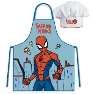 Marvel Spider-man Spider-Man Kinder Küchenset Schürze und Mütze | Gr.: onesize