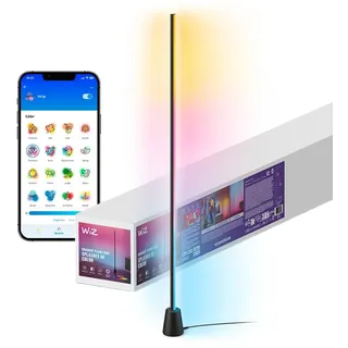 WiZ Gradient Leuchte- RGBIC zeigt mehrere Farben gleichzeitig, einfache Einrichtung, schlankes Design, verbindet sich mit WLAN, Sprach-/App-Steuerung, funktioniert mit Google Home, Alexa und HomeKit