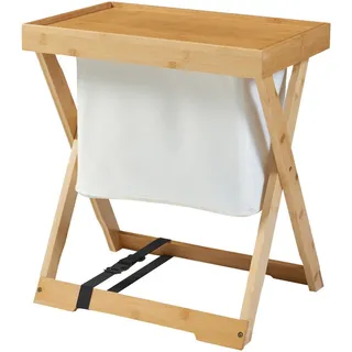 [en.casa] Hattfjelldal Campingtisch 53 x 48 x 32 cm Beige