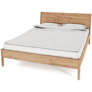 byoak Bettgestell, Eiche Bianco, Holz, Kerneiche, 180x220 cm, Schlafzimmer, Betten