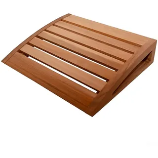 Sauna-Kopfstütze aus ofengetrocknetem Holz, um Verziehen zu minimieren und die Form bei feuchten Bedingungen zu erhalten (B)