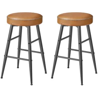 MID.YOU Barhocker 2er-Set 49,5 x 63 cm Braun